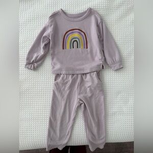 The Gap Rainbow sweat suit set toddler 4 years